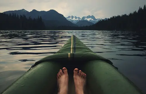 Inflatable Kayaking Barefoot