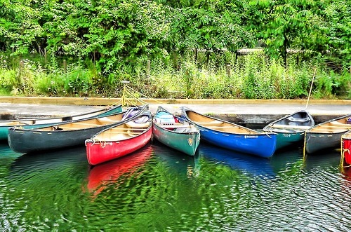 Canoes On The Water